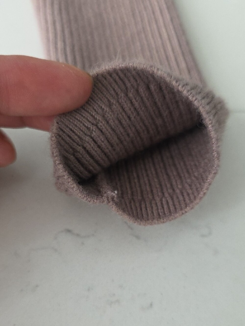 Zara Ribbed Turtleneck Crop Sweater - Mauve Pink - Picture 4 of 13